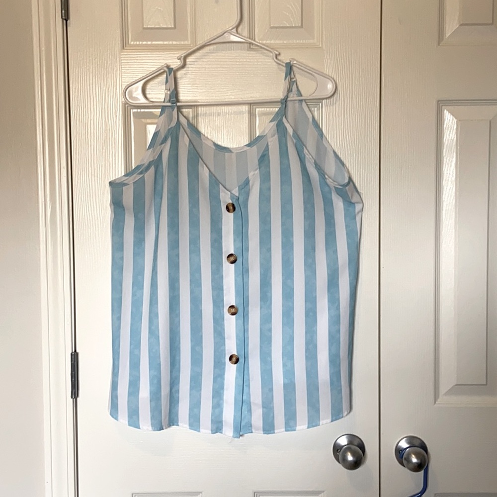 Spaghetti strap tank top.